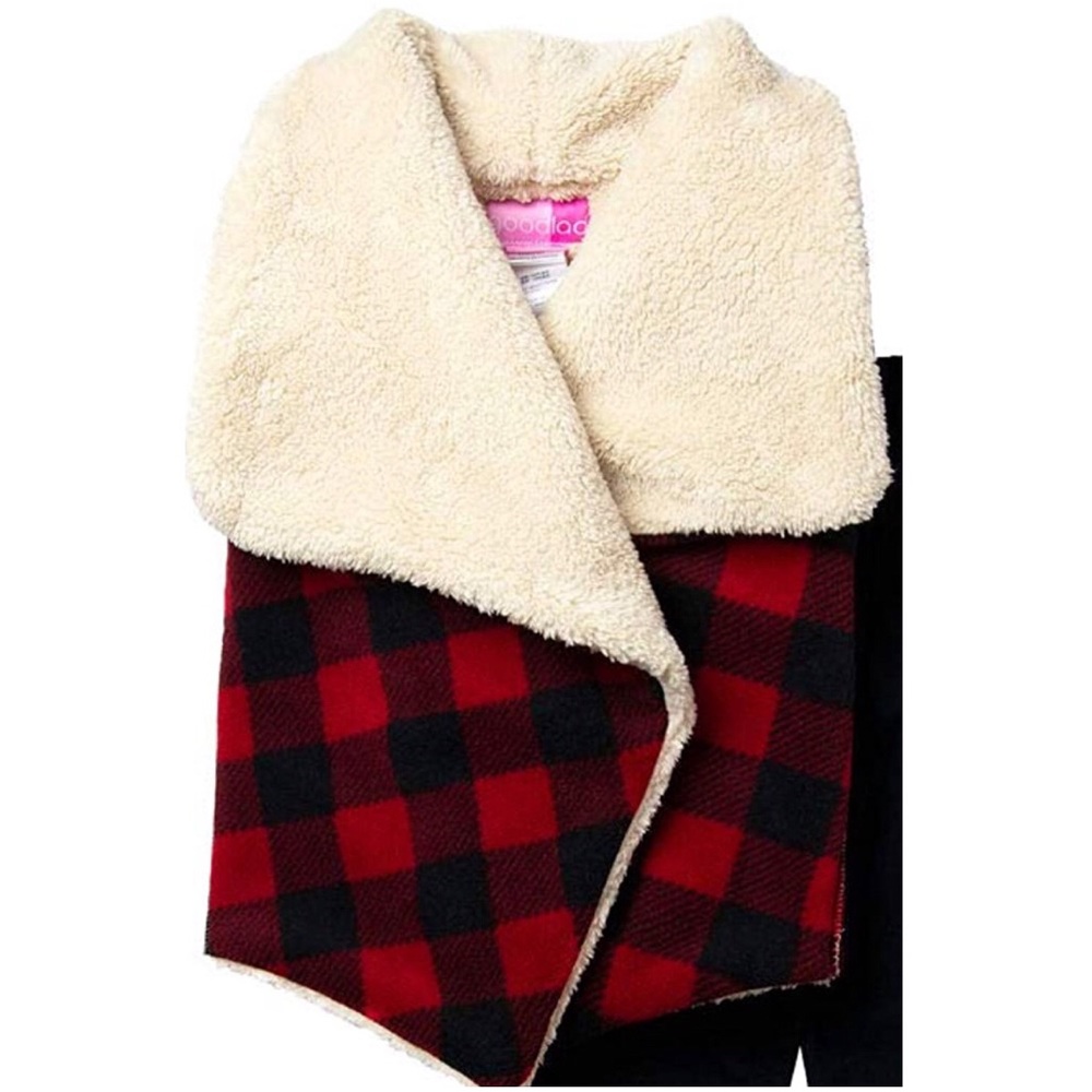 Goodlad Toddler Buffalo check Sherpa Vest
